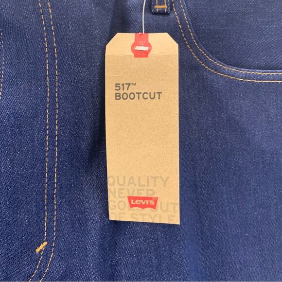 Levi's 517 Bootcut Denim Jeans Men's Blue Dark Wash  NWT  |  Size:  42 x 30 - Picture 13 of 16
